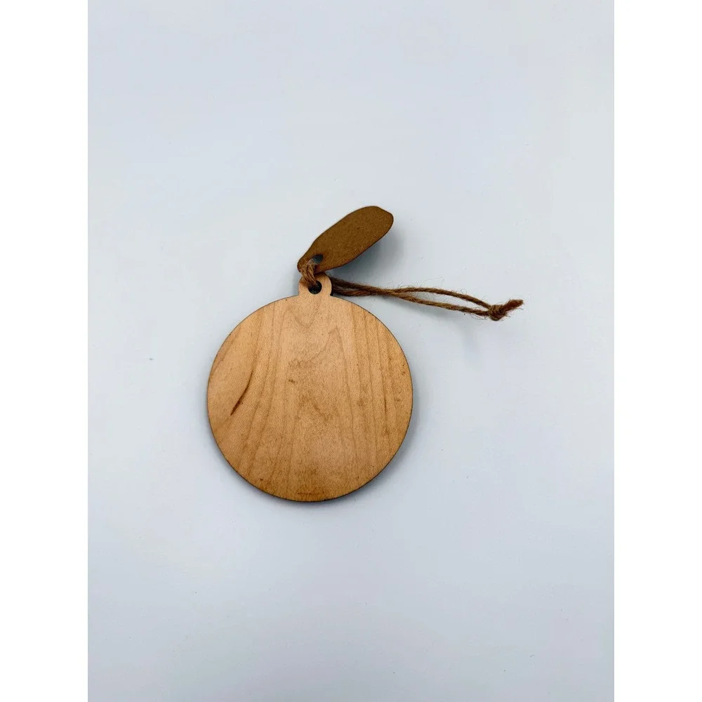 Steamer Lane Design Pacific Northwest Wood Ornament Tree Engraved Made‎ in USA
